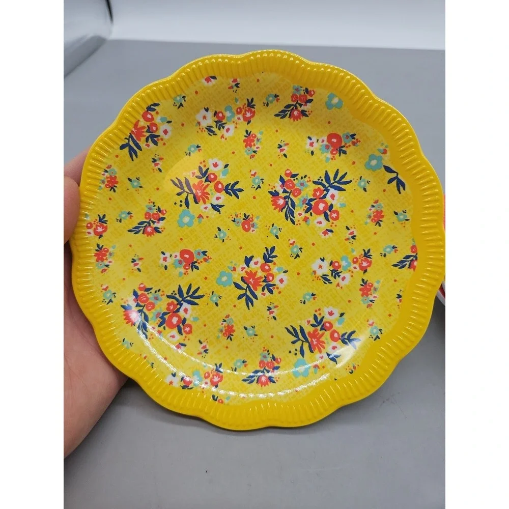 Pioneer Woman‎ Melamine Appetizer Dessert Plates Multiple Patters Set Of 4